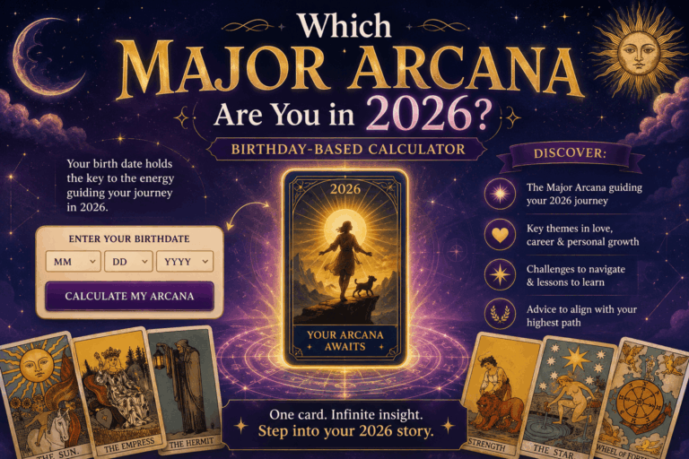 Which Major Arcana Are You in 2026? (Birthday-Based Calculator)