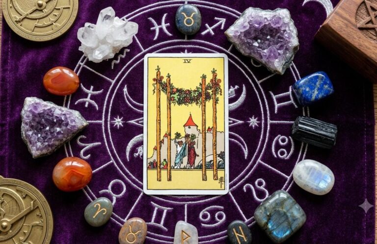 Four of Wands Meaning: Upright & Reversed