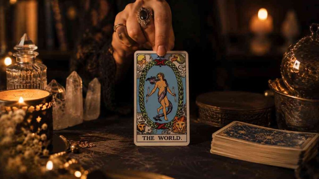 the world tarot card