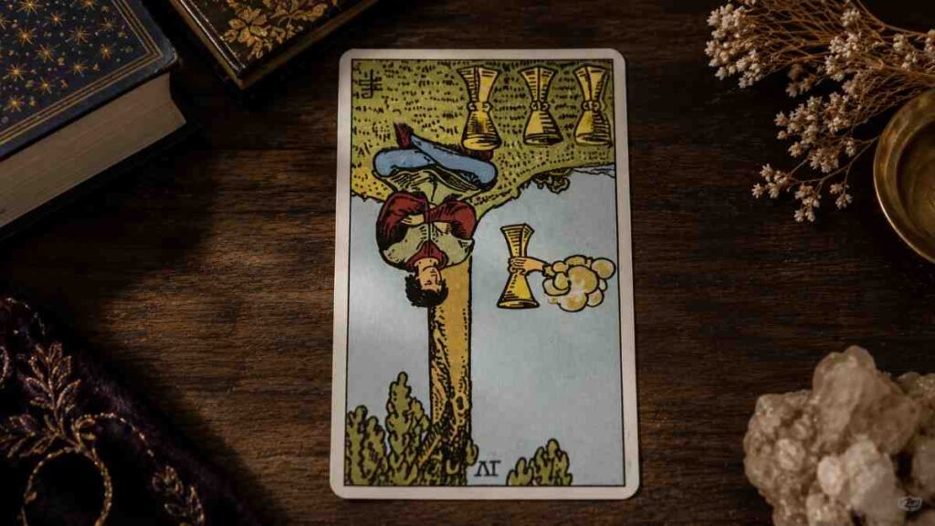 Four of Cups in Reversed Position