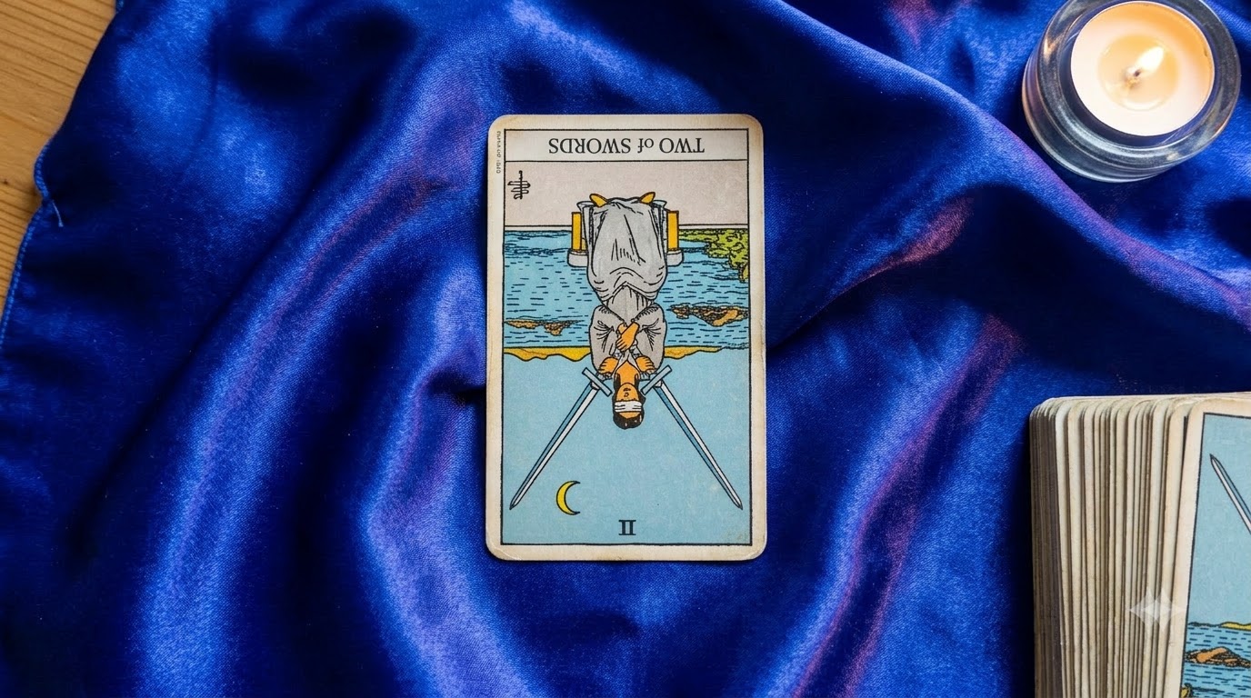 2 of Swords Reversed Meaning for Love and Life